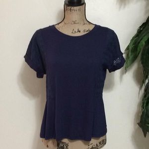 NWT Pink Rose Vintage blue shirt